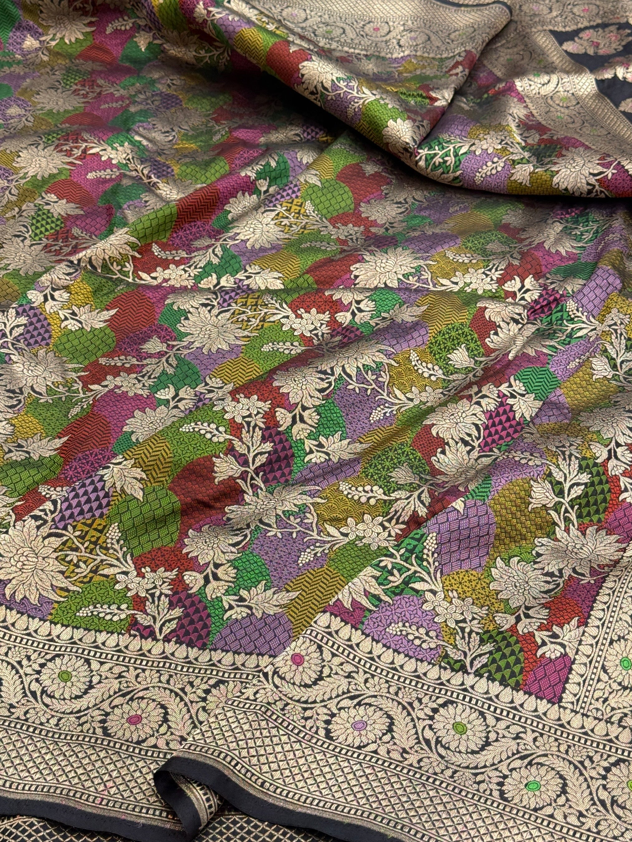 Banarasi Tilfi Minakari Pure Katan Silk Saree | Pure Silk | Minakari Work | Cutwork Technique | Banarasi Katan Silk Saree