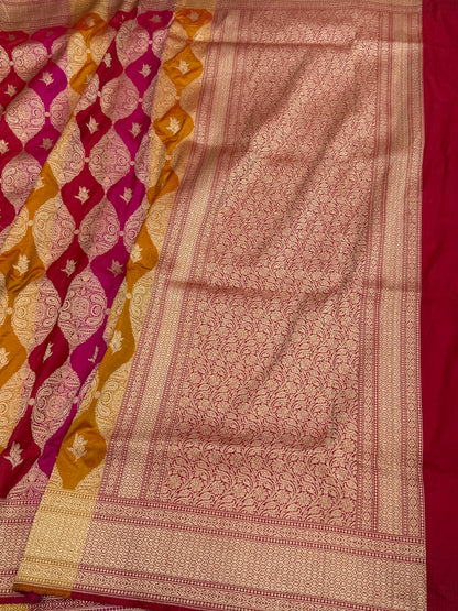 Red Rangkaat Banarasi Pure Silk Saree