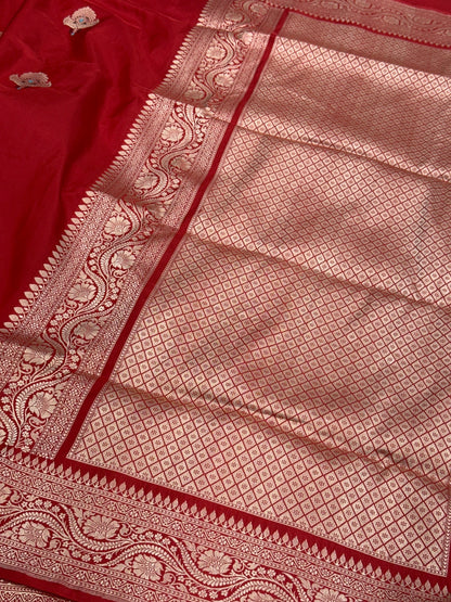 Red Handwoven Pure Banarasi Silk Saree