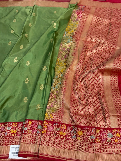 Green Handwoven Banarasi Pure Silk Saree