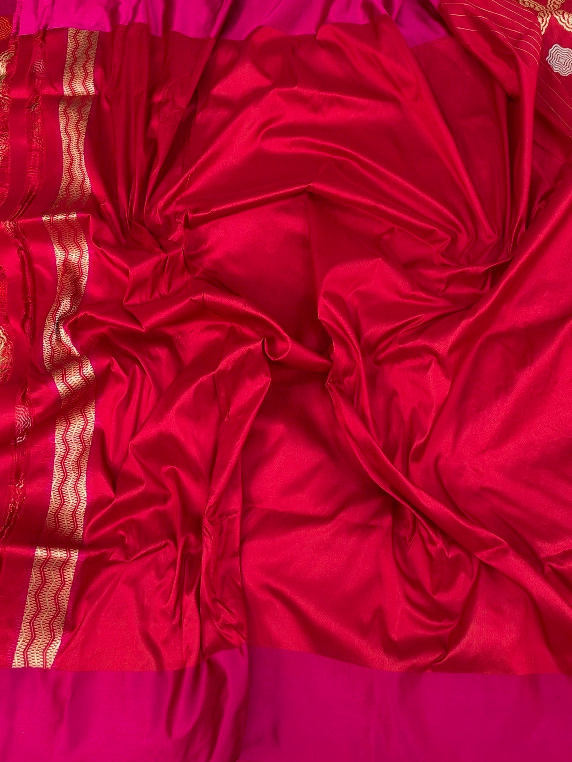 Red Handwoven Pure Banarasi Katan Silk Saree