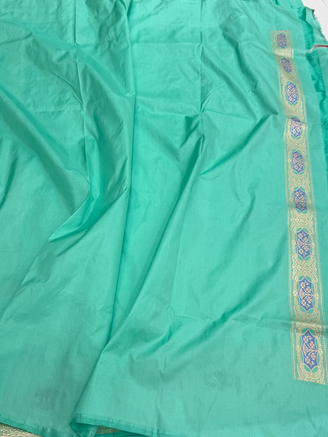 Sea Green Handwoven Pure Banarasi Silk Saree