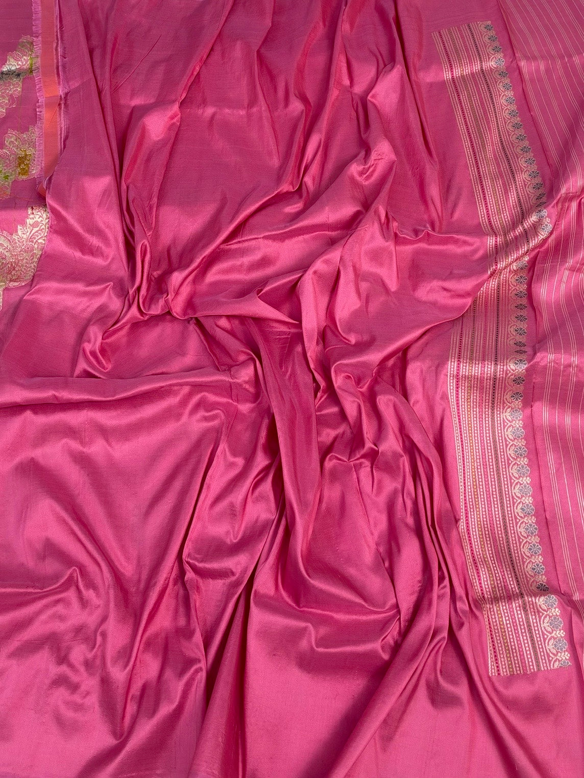 Gajiri Pink Handwoven Pure Banarasi Silk Saree