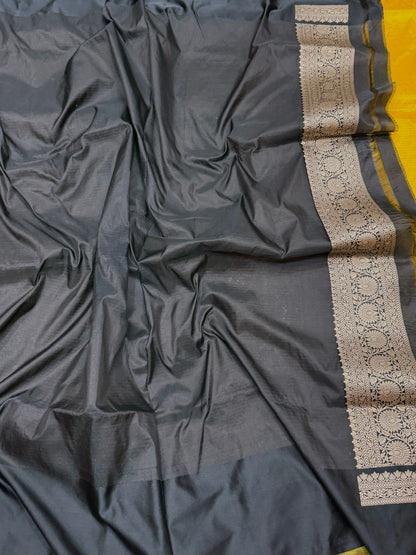 Banarasi Pure Satin Border Silk Saree
