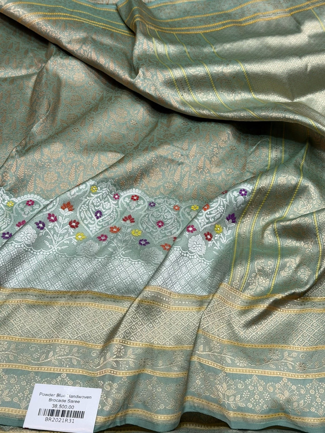 Pista Handwoven Pure Banarasi Silk Saree