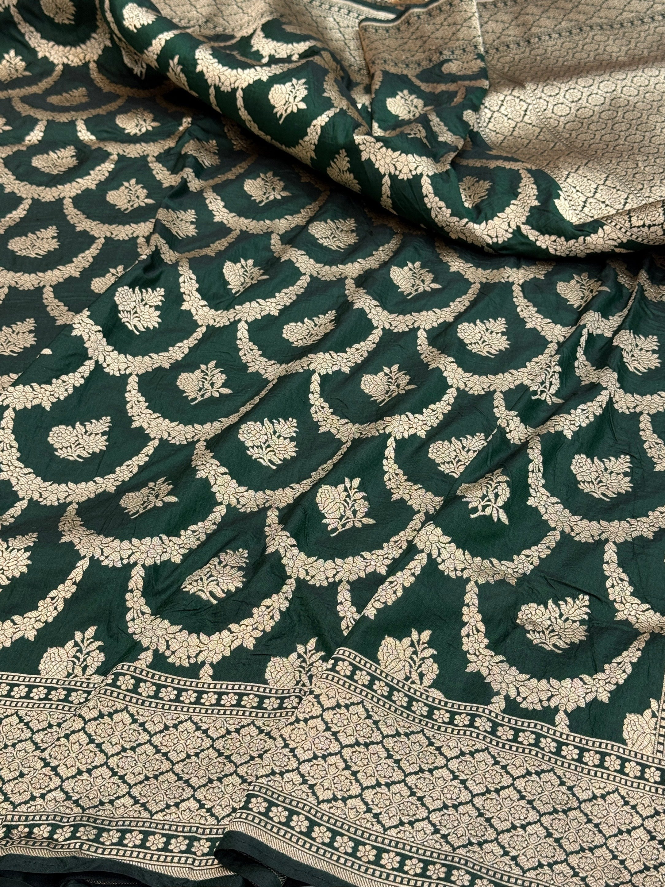 Banarasi Necklace Pure Katan Silk Saree | Pure Silk | Cutwork Technique | Banarasi Katan Silk Saree