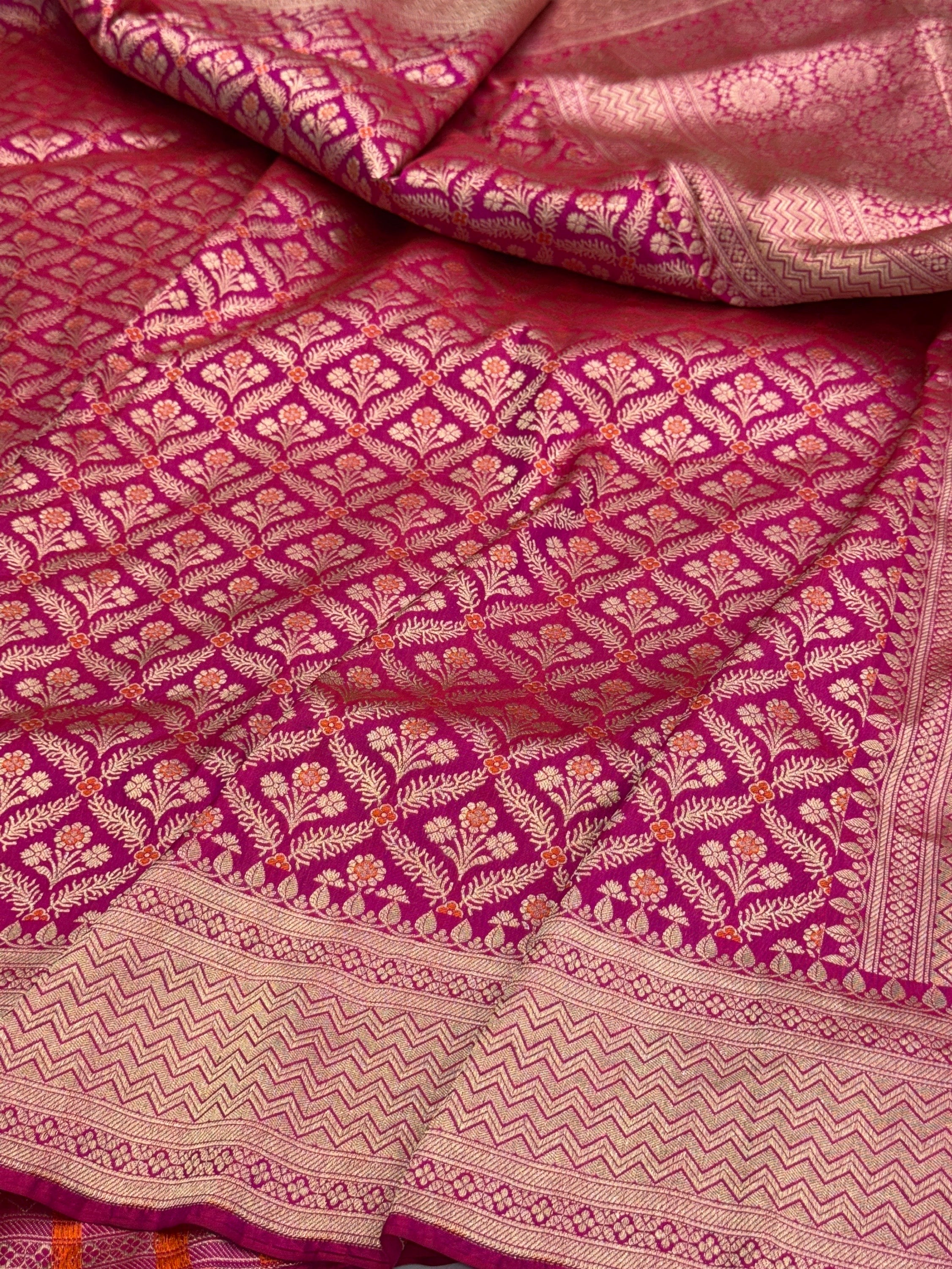 Banarasi Minakari Pure Katan Silk Brocade Saree ā Rich Traditional Brocade Weave