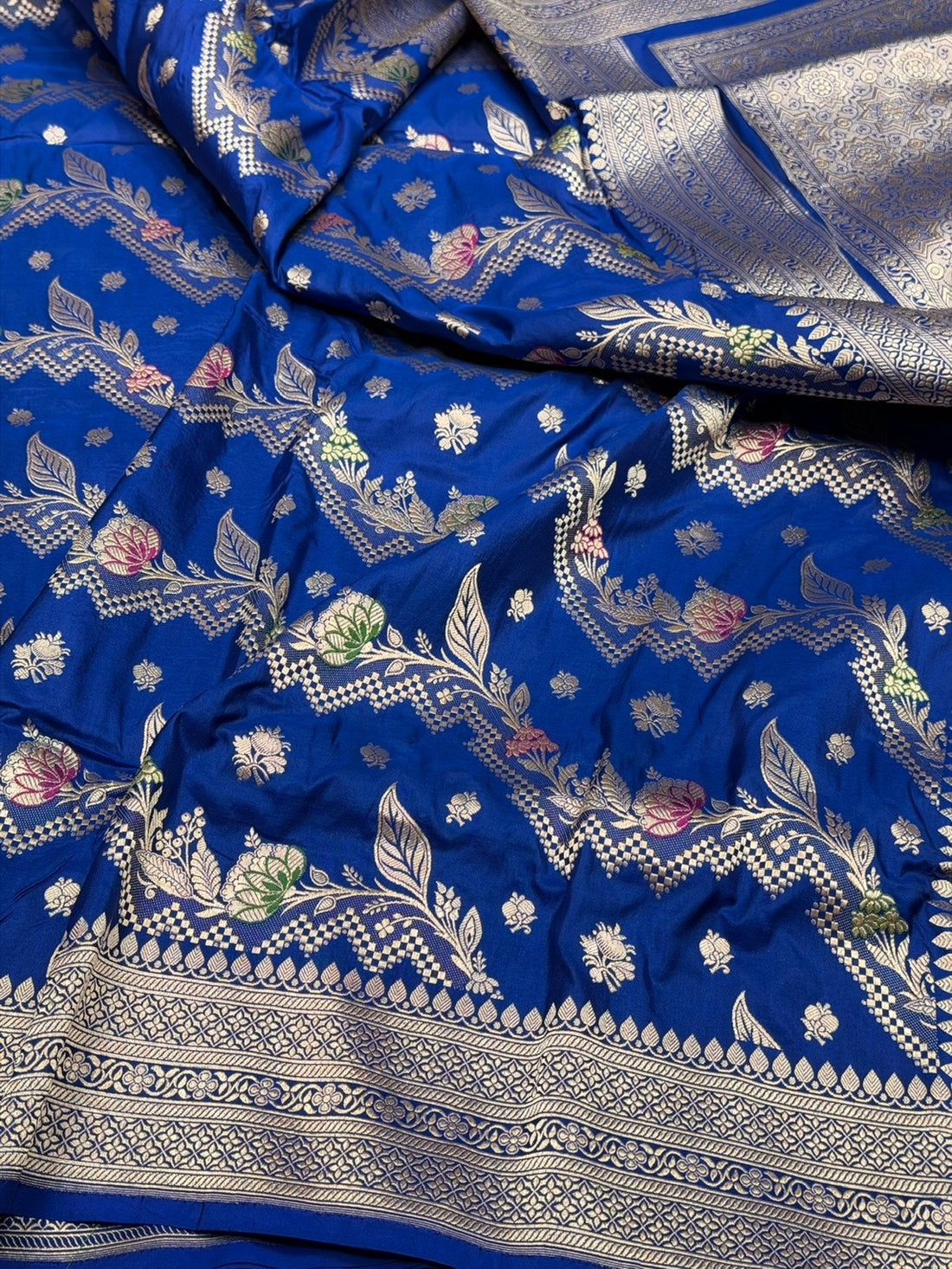 Banarasi Minakari Pure Katan Silk Saree | Pure Silk | Minakari Work | Cutwork Technique | Banarasi Katan Silk Saree