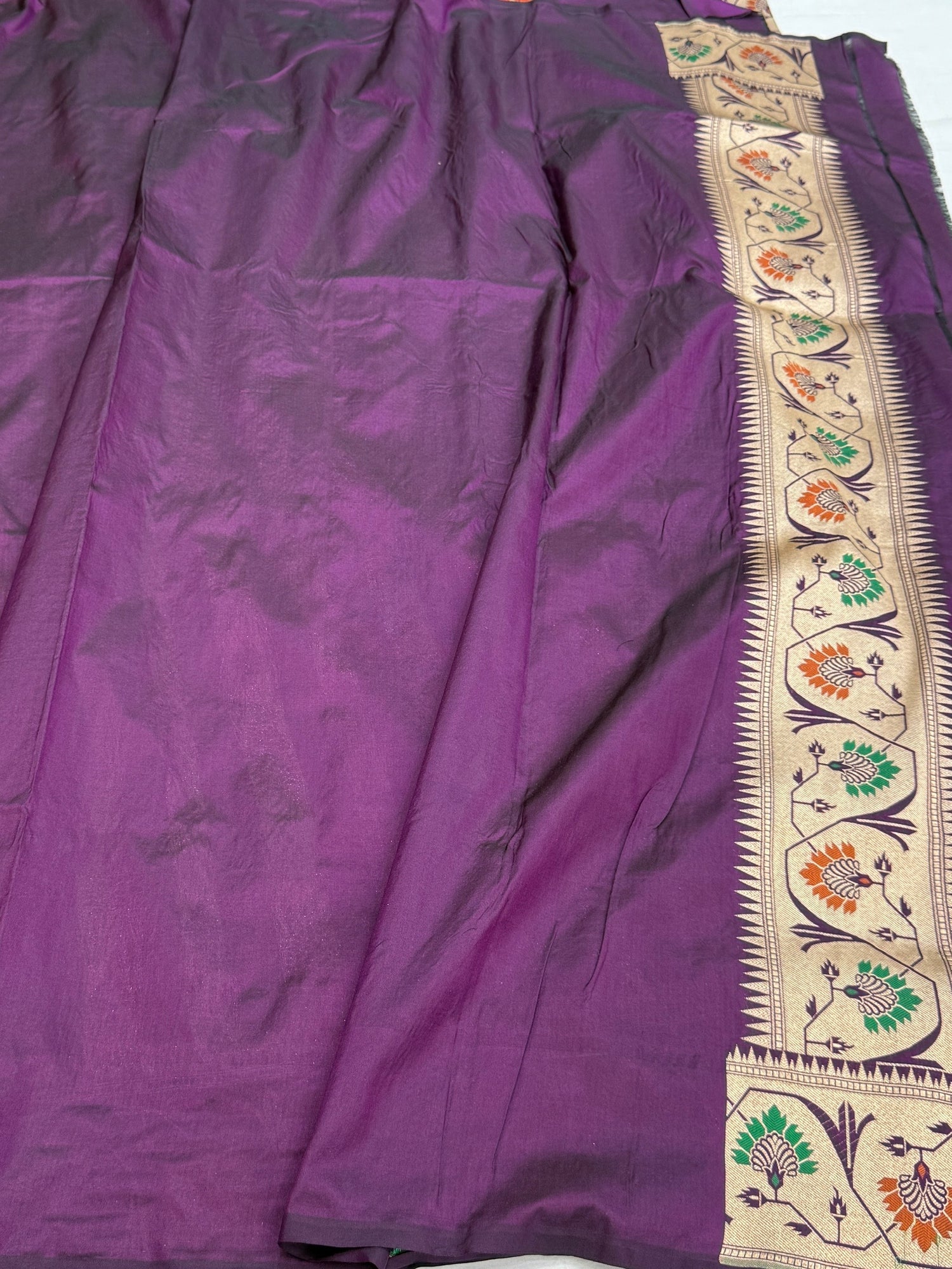 Banarasi Pure Minakari Paithni Border Saree