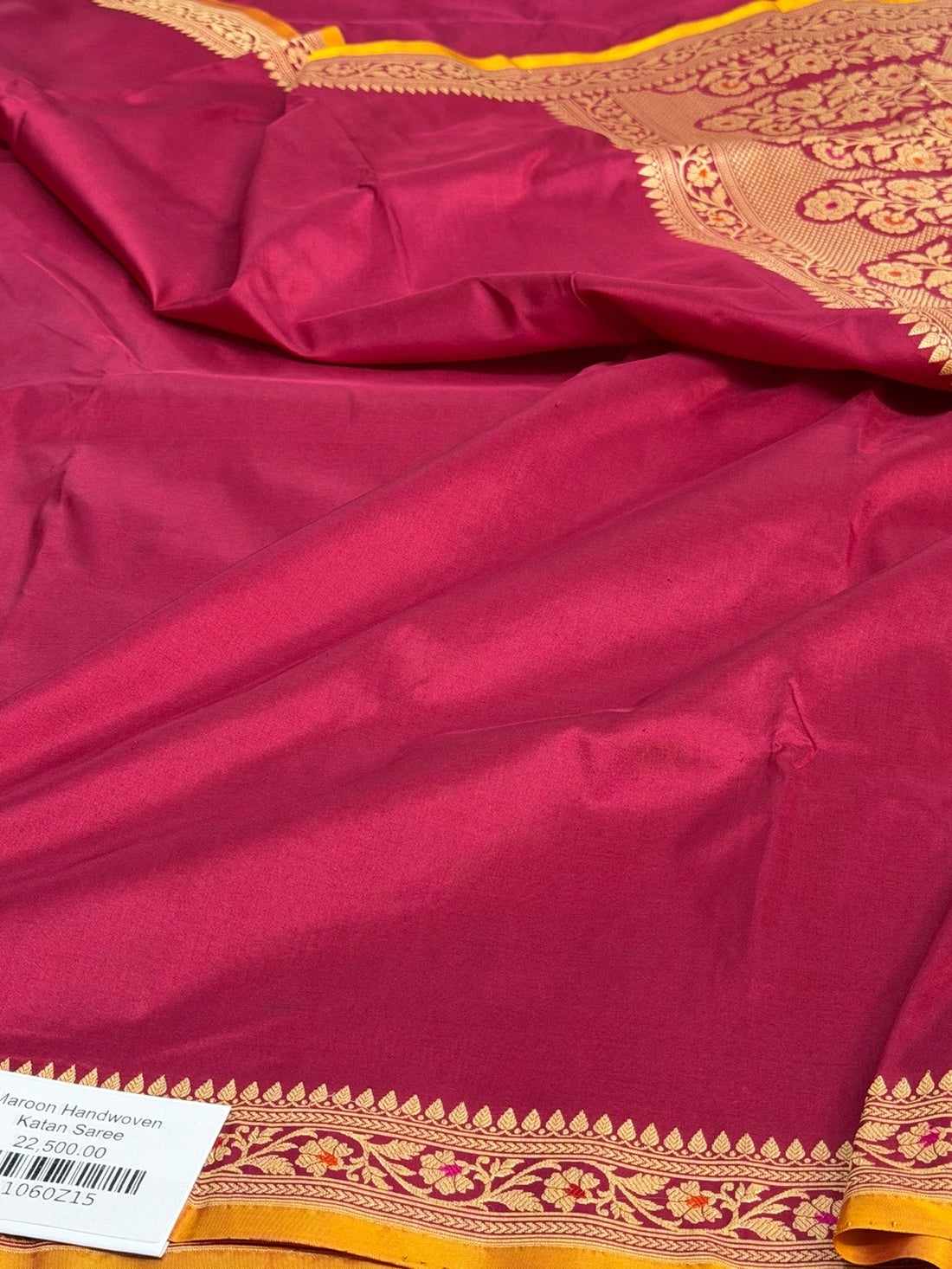 Maroon Handwoven Banarasi Pure Silk Saree