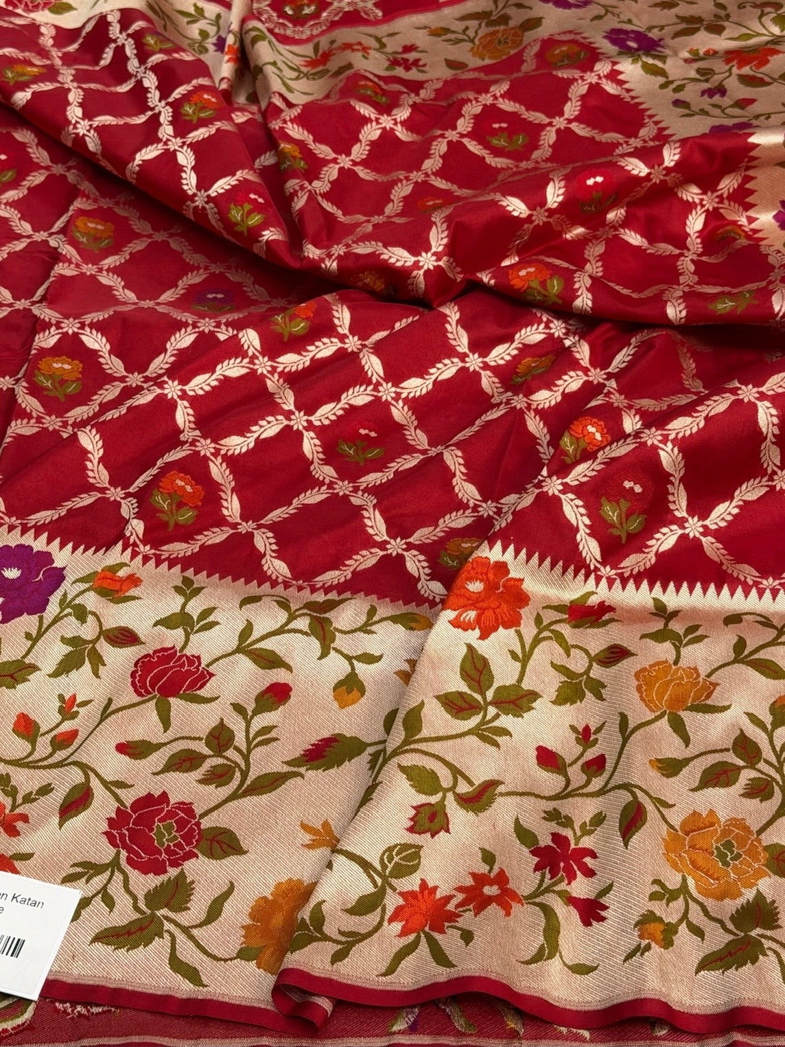 Paithni Banarasi Minakari Pure Katan Silk Saree