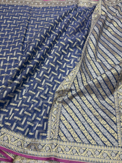 Banarasi Pure Kora Cotton Saree