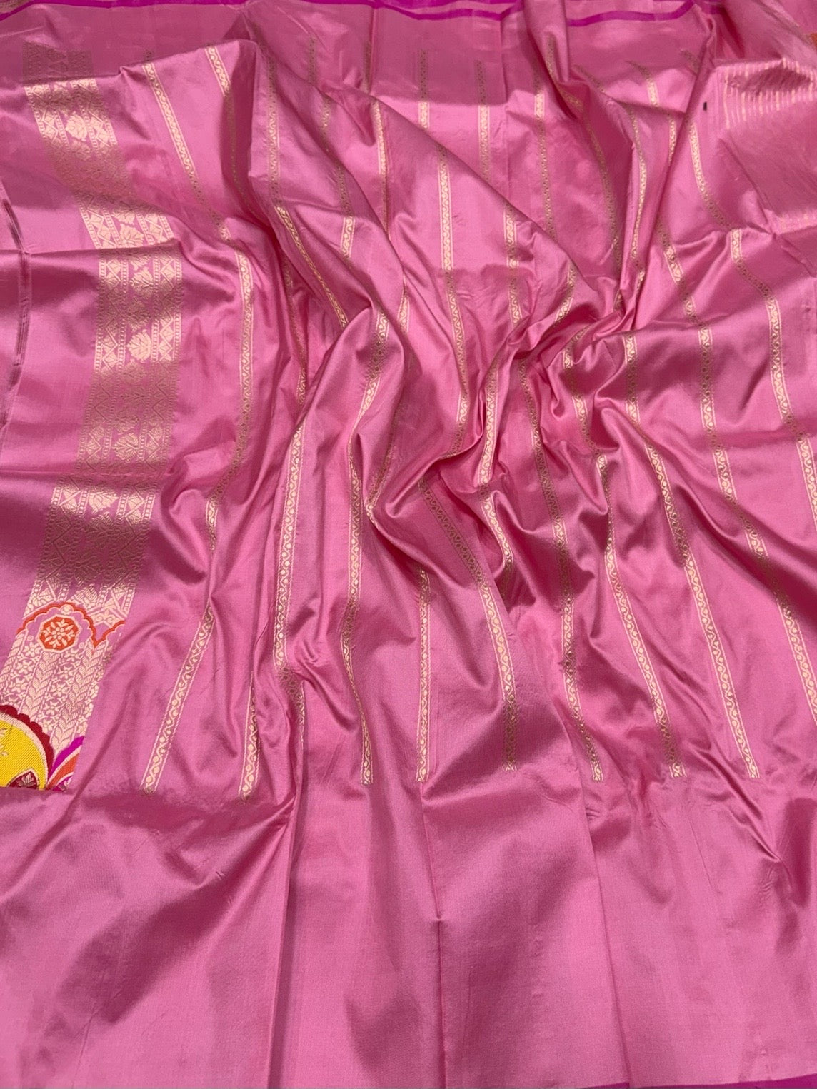 Baby Pink Handwoven Pure Banarasi Silk Saree