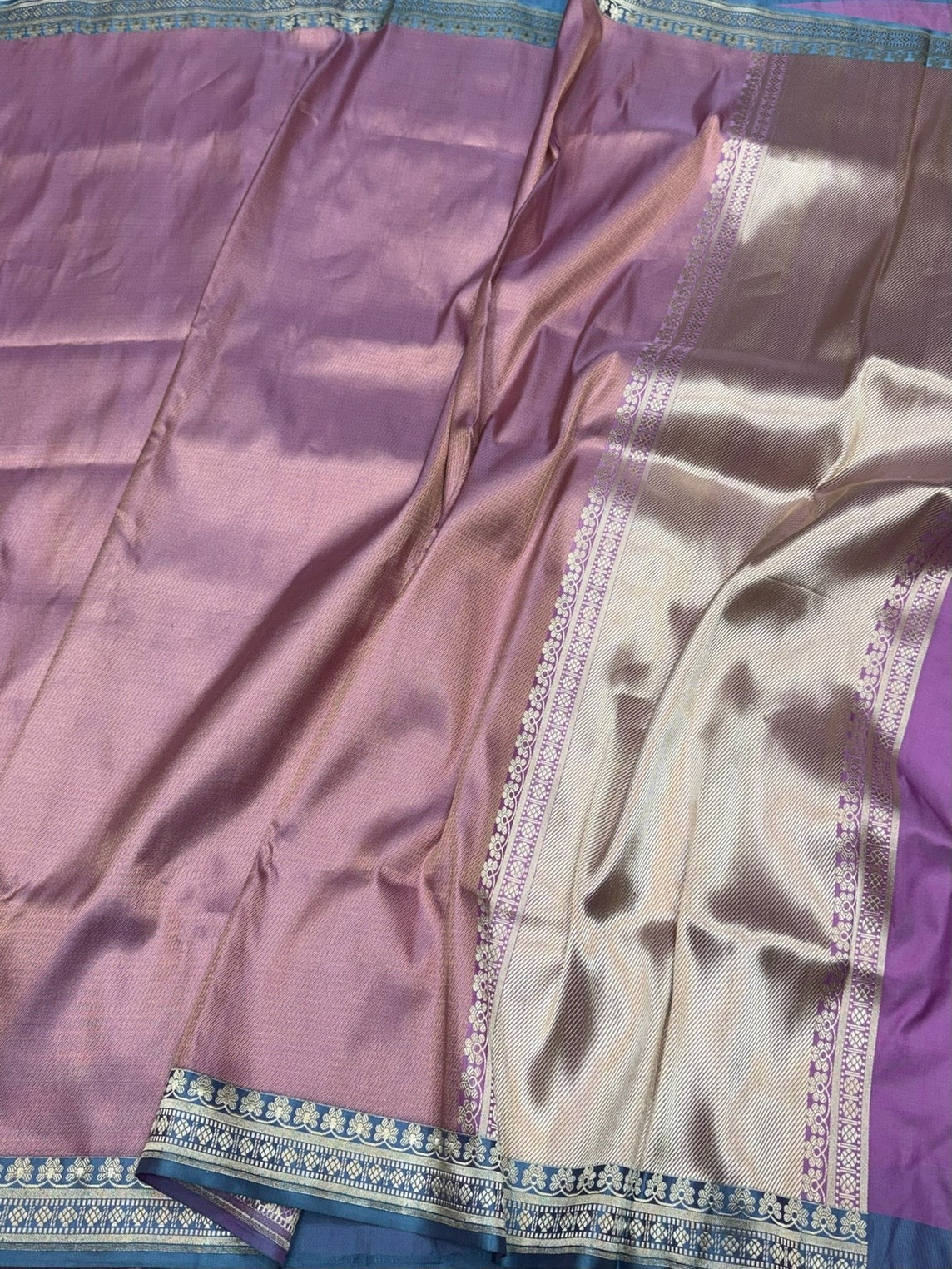 Pastel Pink Handwoven Banarasi Pure Silk Brocade Saree