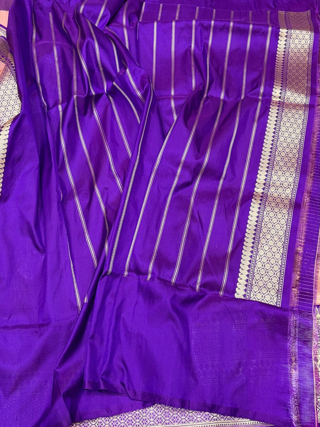 Rose Gold Handwoven Pure Banarasi Tissue Saree