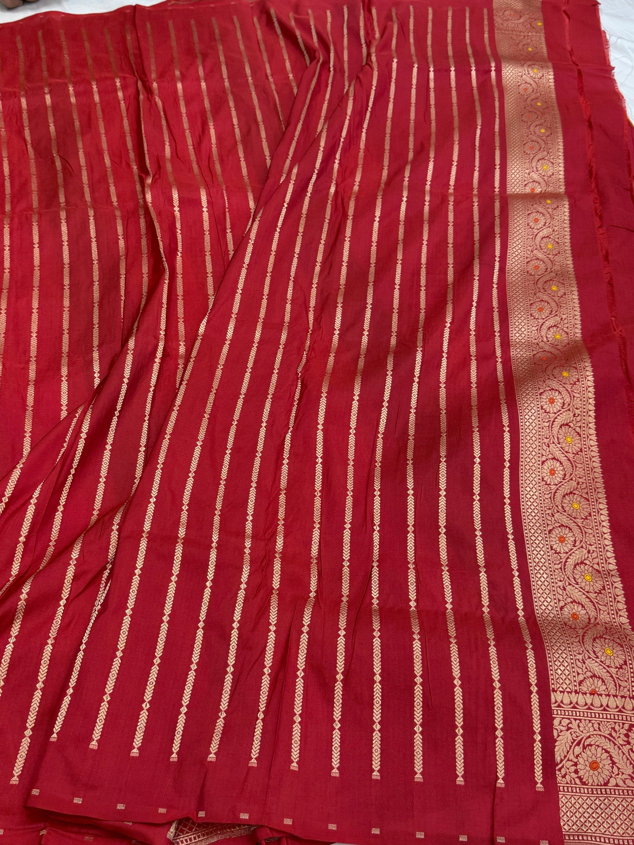 Banarasi Pure Rangkaat Silk Saree – Cutwork Weave in 100% Pure Katan Silk