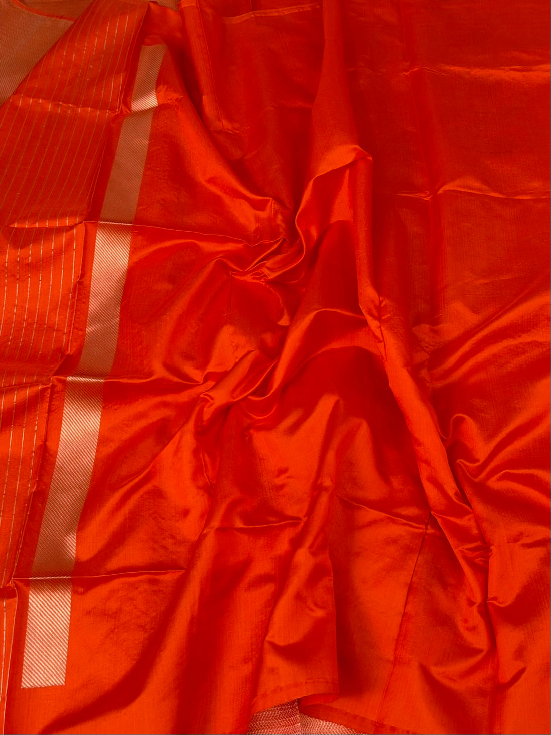 Orange Handwoven Pure Banarasi Katan Silk Saree