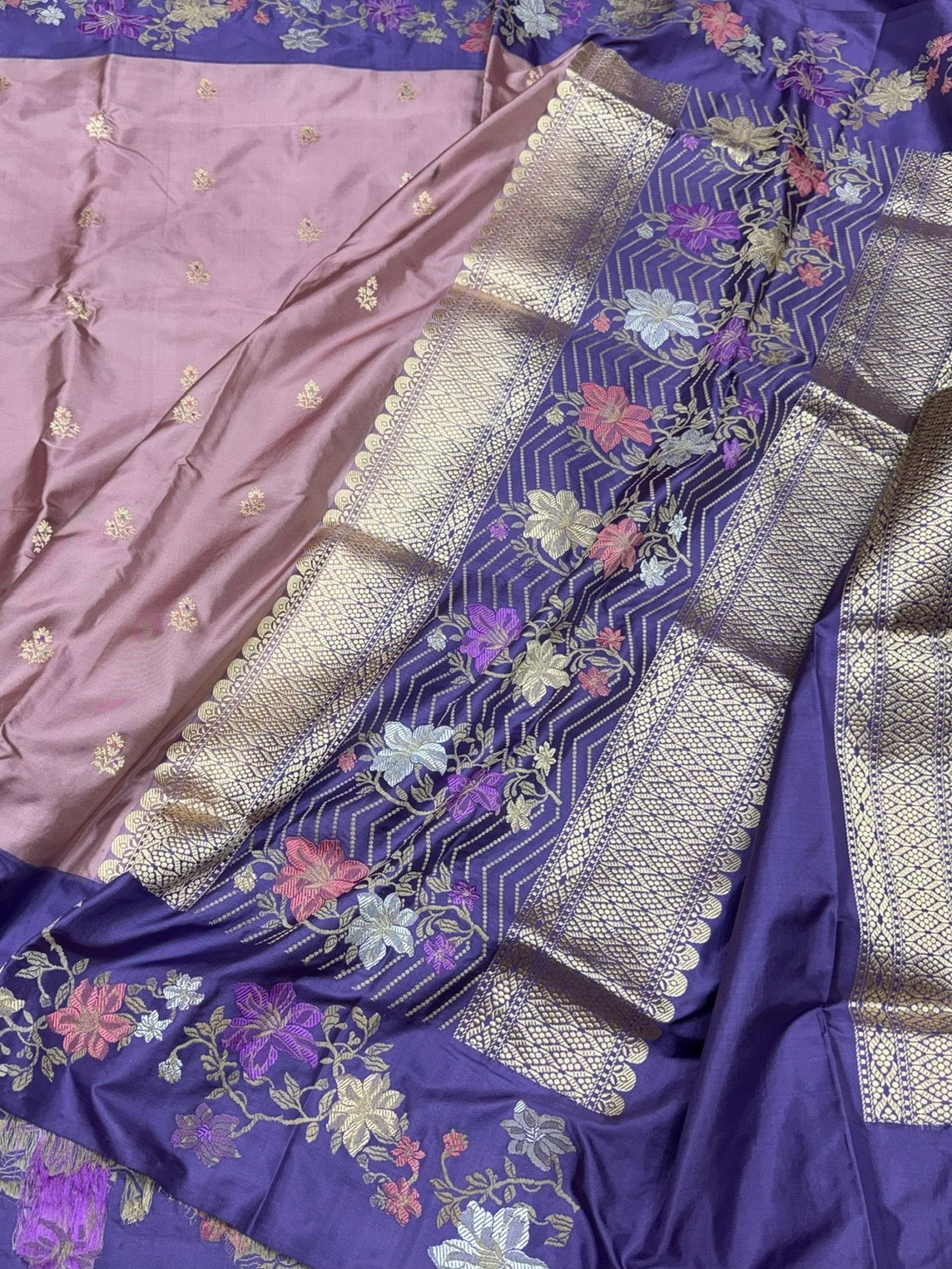 Gajiri Pink Handwoven Pure Banarasi Silk Saree