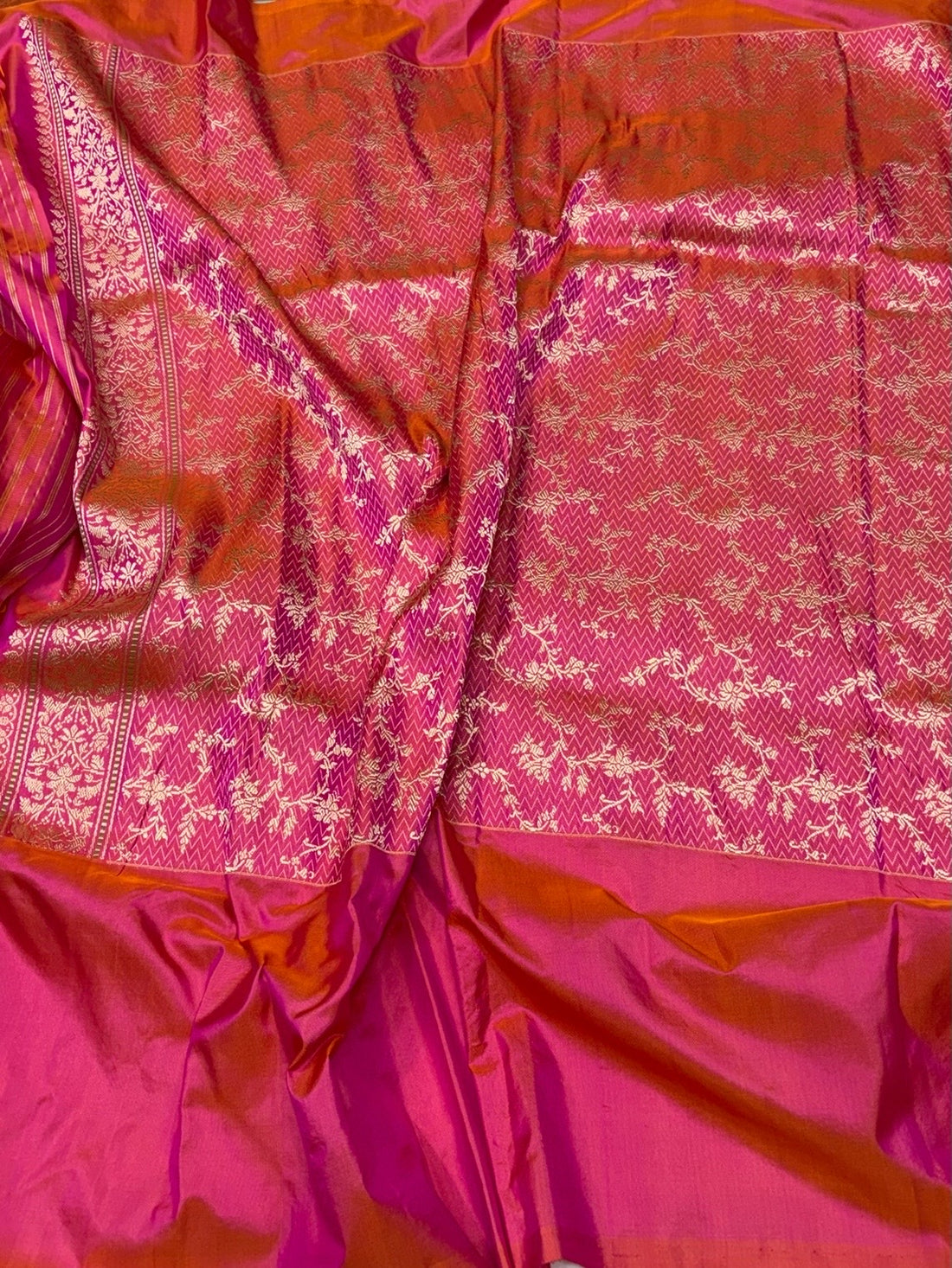 Sky Blue Handwoven Pure Banarasi Ektara Silk Saree