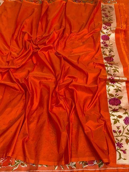 Paithni Banarasi Minakari Pure Katan Silk Saree