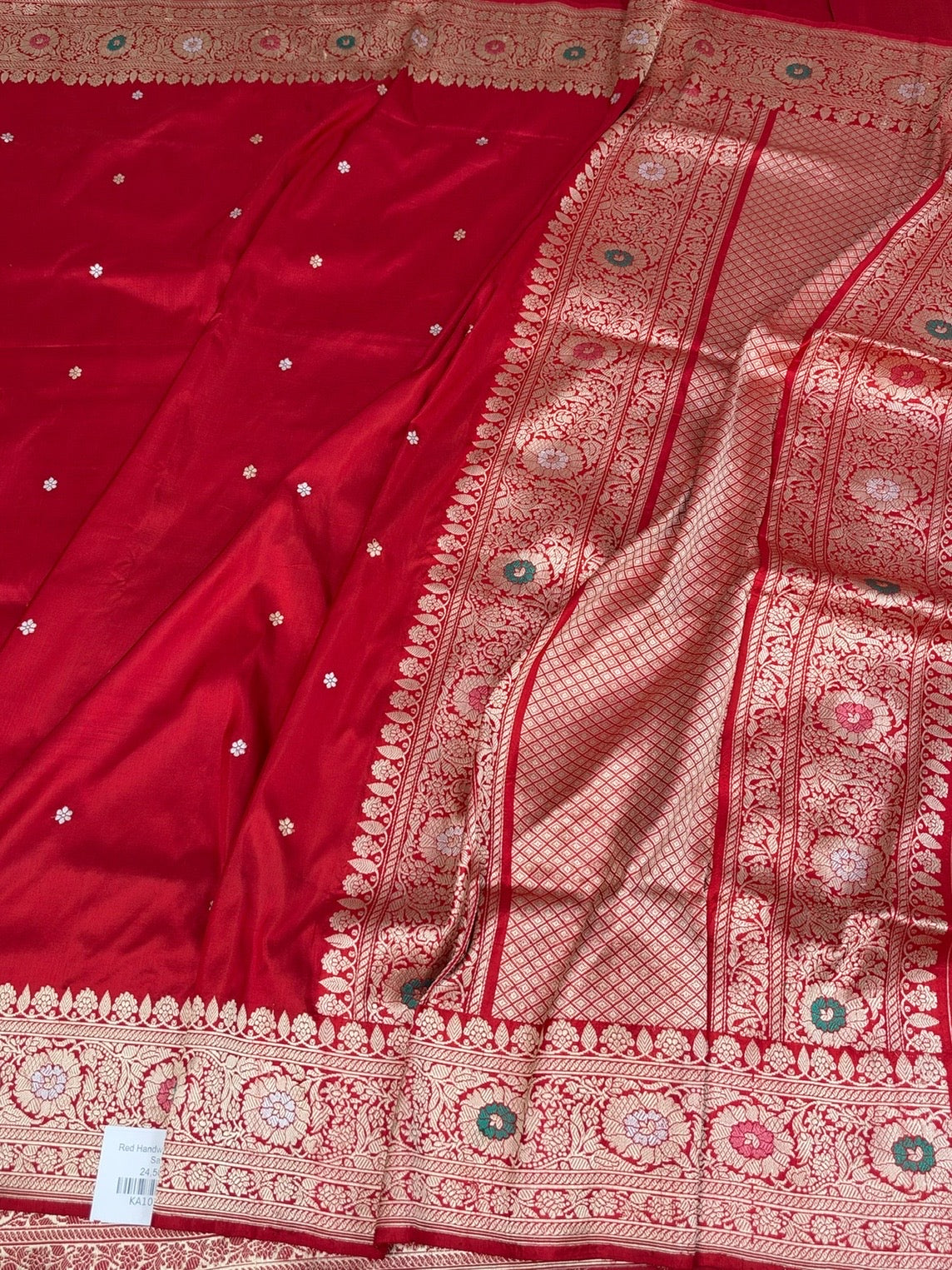 Red Handwoven Pure Banarasi Katan Silk Saree