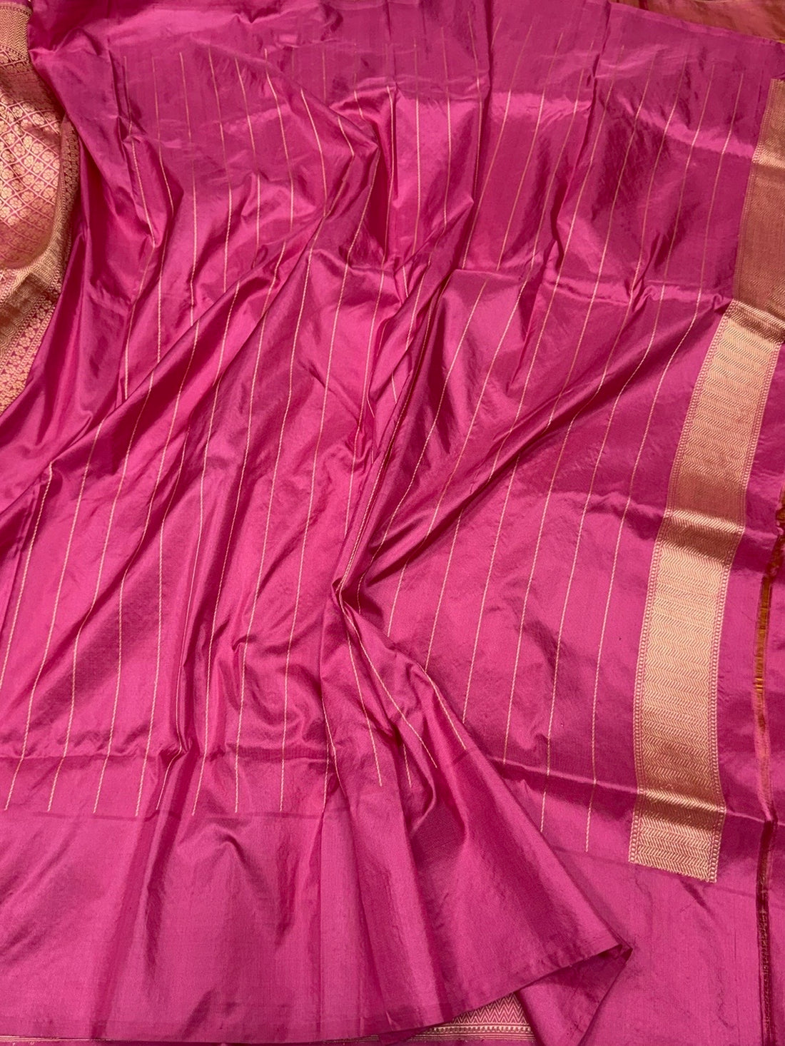 Yellow Handwoven Pure Banarasi Katan Silk Saree 100% Pure Mulberry Silk