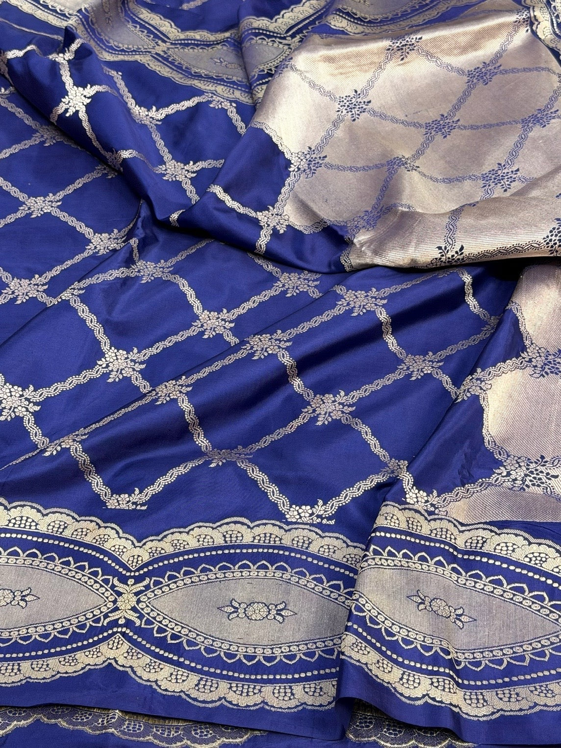 Royal Blue Handwoven Banarasi Silk Saree