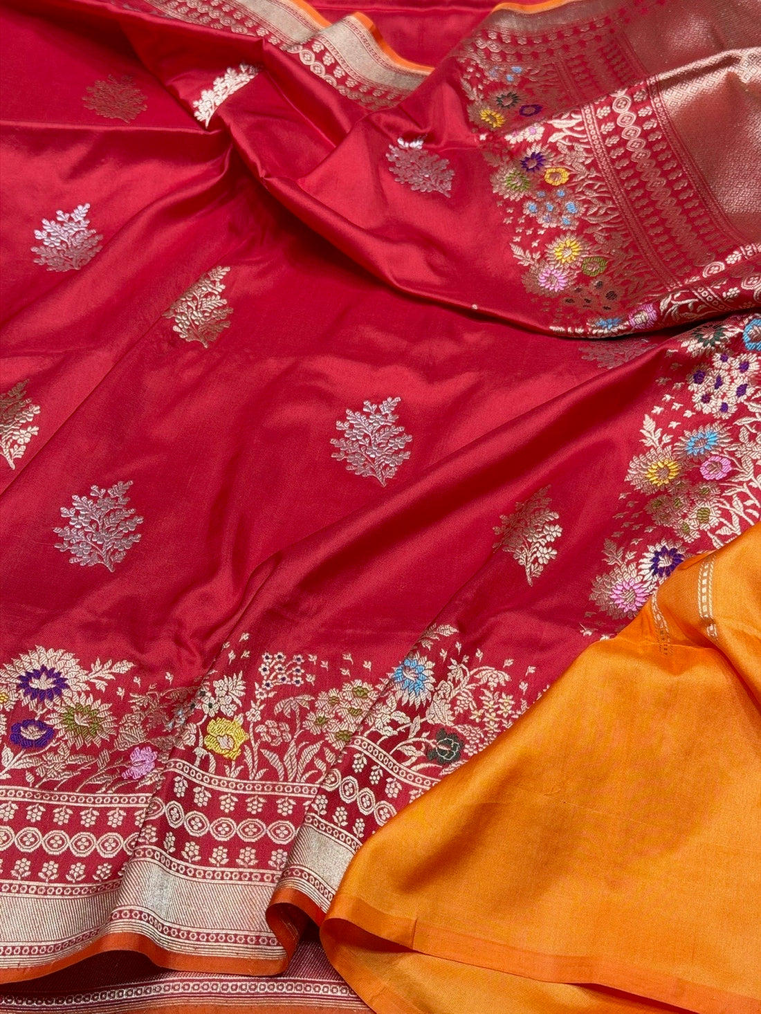 Red Handwoven Pure Banarasi Silk Saree