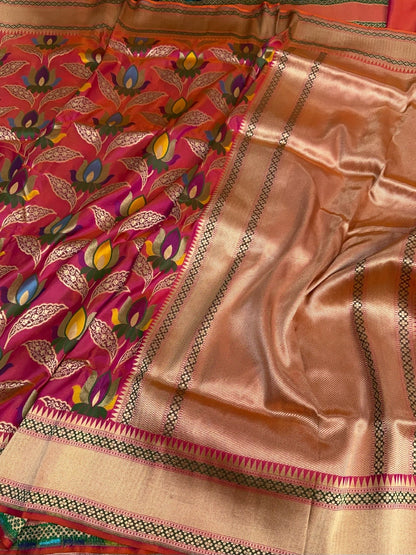 Banarasi Tilfi Minakari Pure Katan Silk Saree