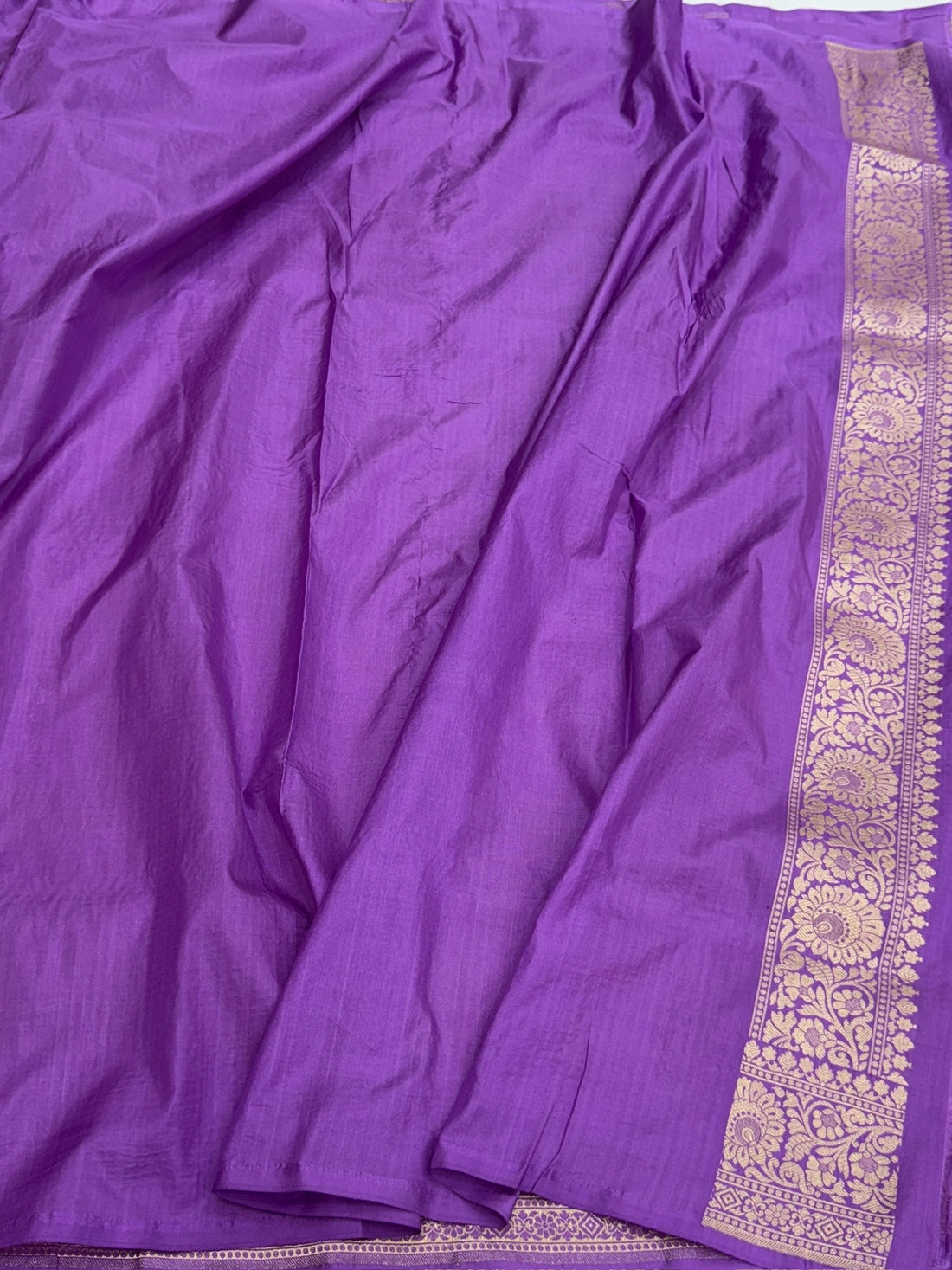Lavender Pure Banarasi Silk Saree