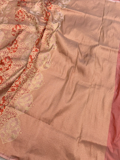 Banarasi Minakari Pure Silk Brocade Saree | 100% Pure Katan Silk with Rich Brocade Weave