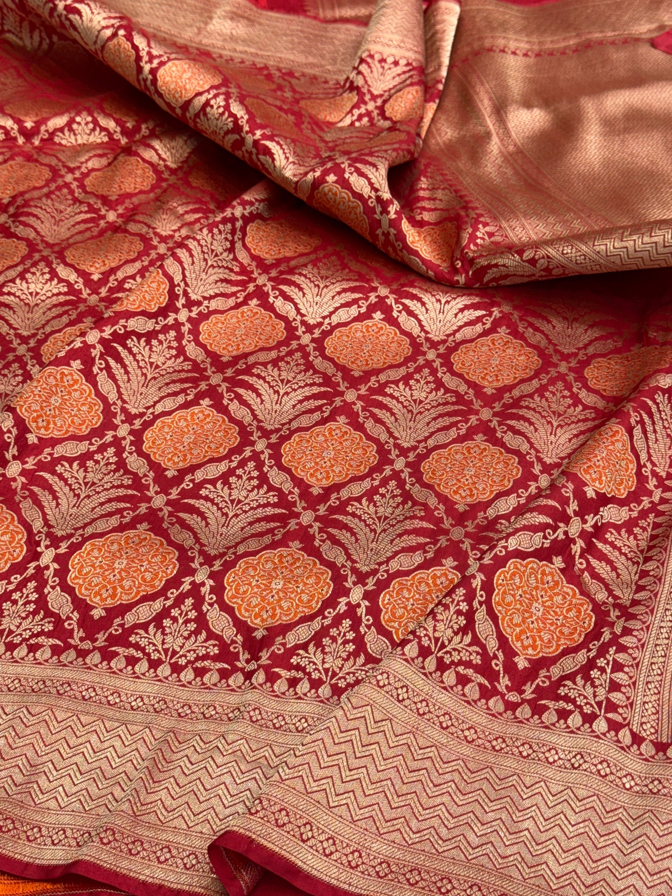 Banarasi Minakari Pure Katan Silk Brocade Saree