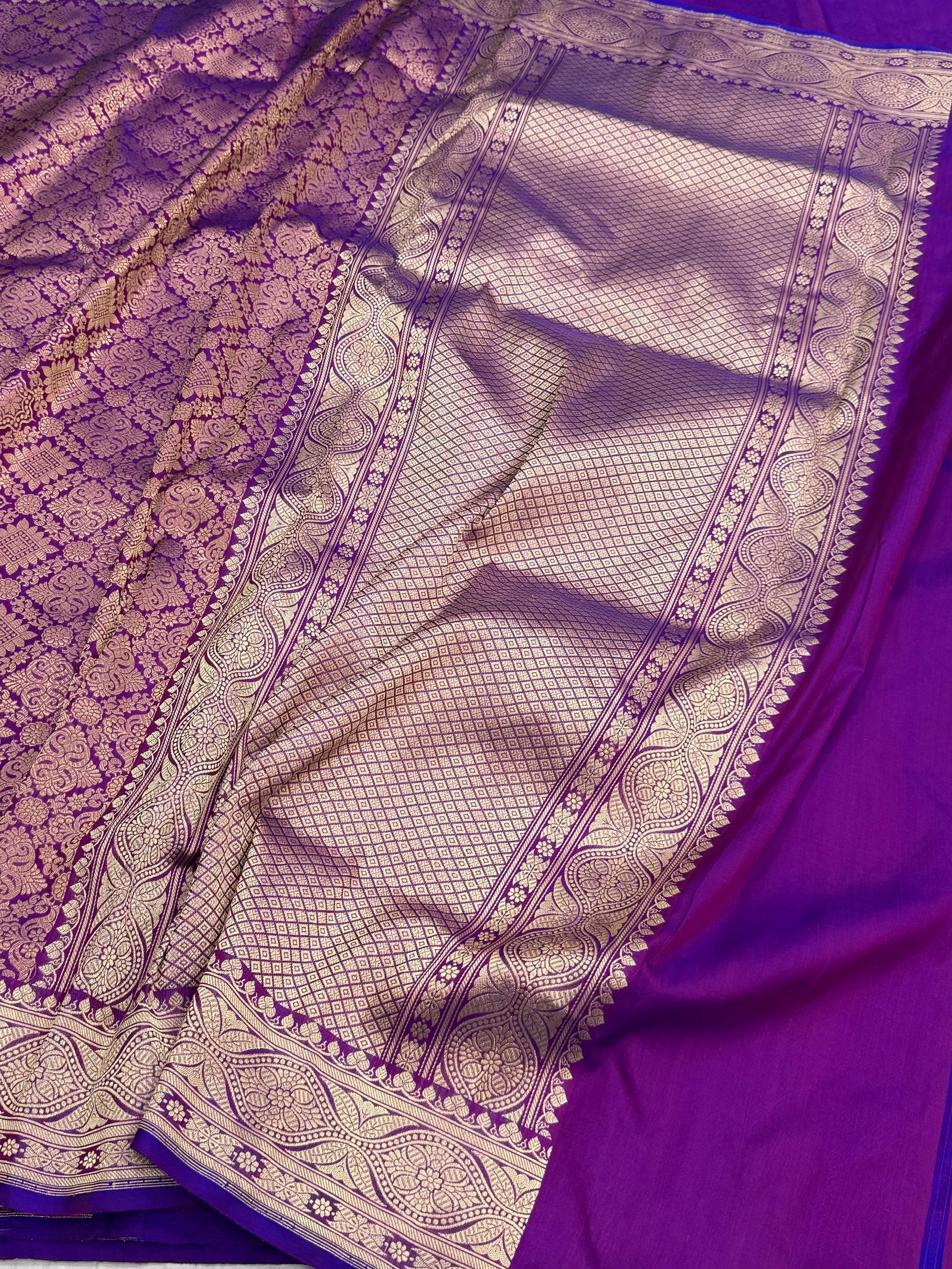 Banarasi Pure Silk Brocade Saree in Katan Mulberry Silk – Timeless Banaras Elegance
