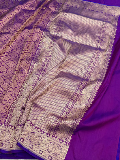 Banarasi Pure Silk Brocade Saree in Katan Mulberry Silk – Timeless Banaras Elegance