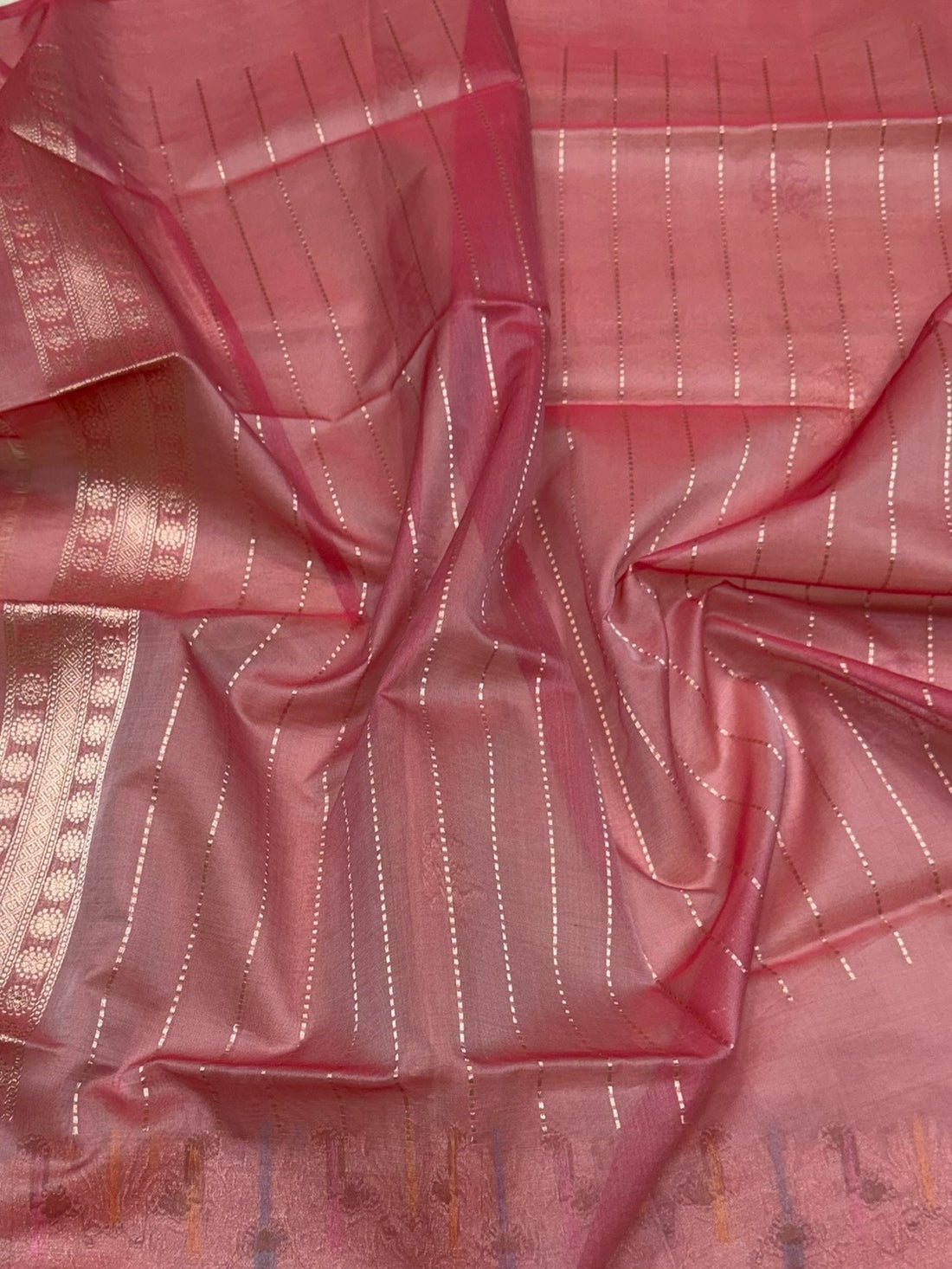 Pista Handwoven Pure Organza Silk Saree