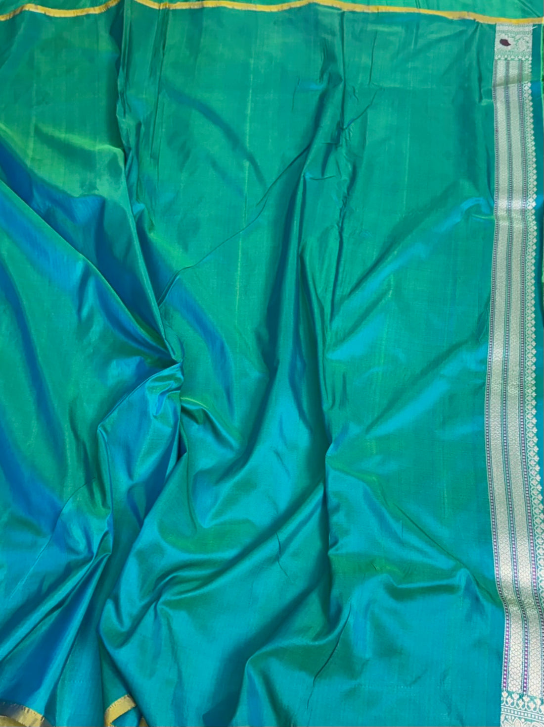Sea Green Handwoven Banarasi Pure Silk Brocade Saree