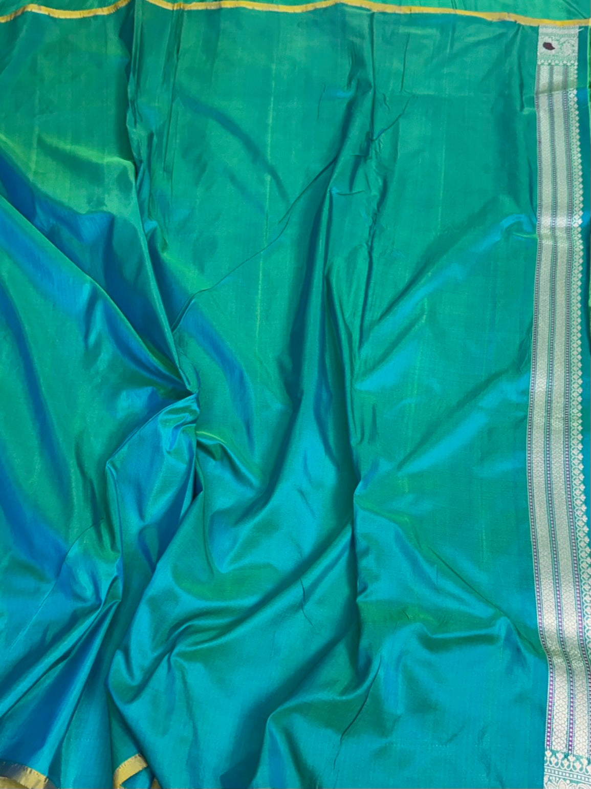 Sea Green Handwoven Banarasi Pure Silk Brocade Saree