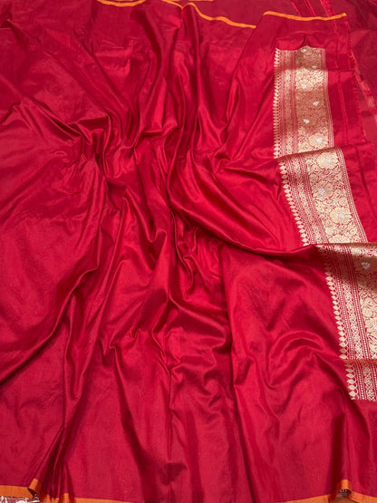 Red Handwoven Pure Silk Saree