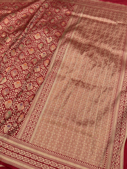 Banarasi Minakari Pure Silk Brocade Saree
