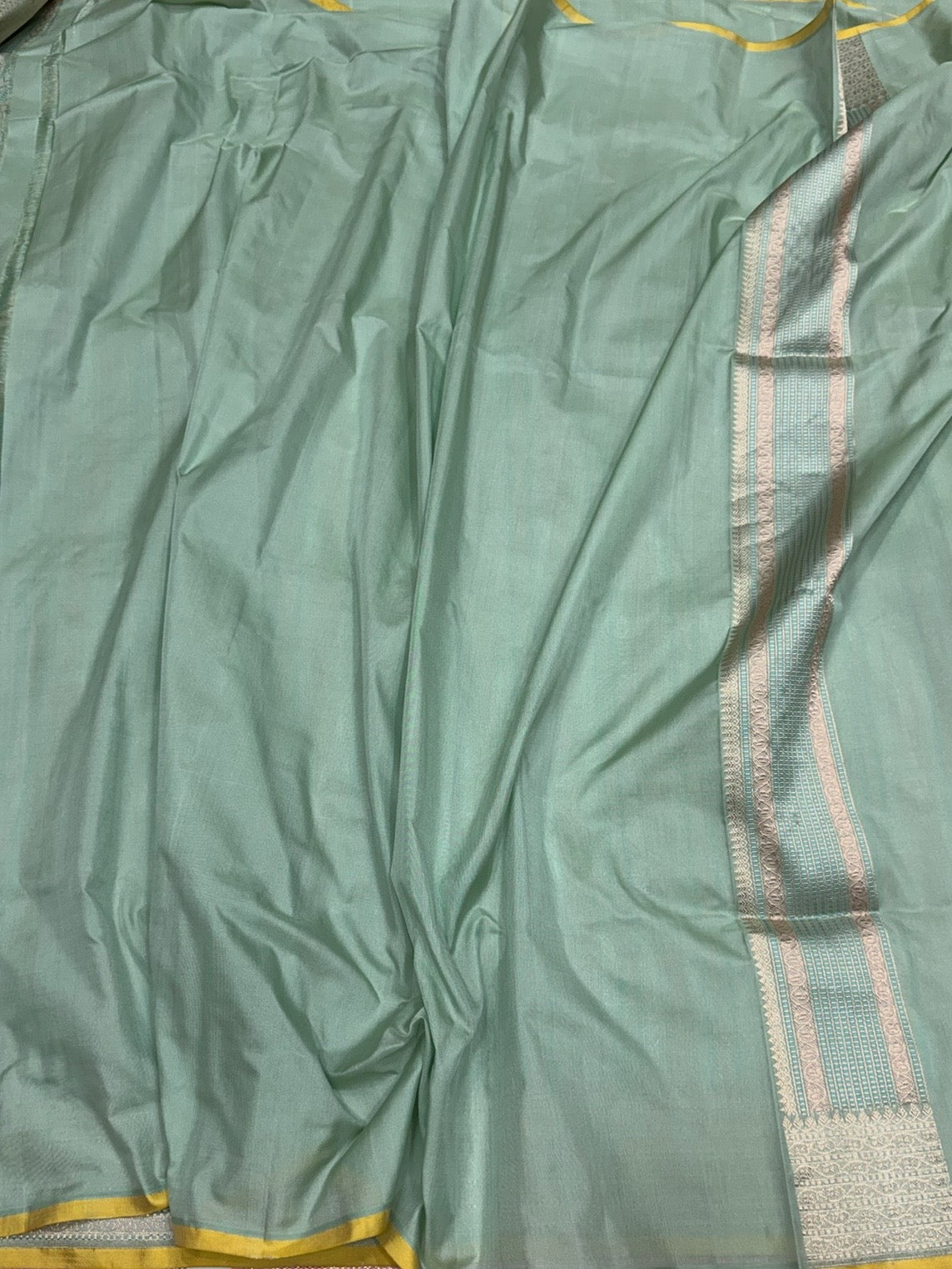 Sea Green Handwoven Pure Silk Brocade Saree