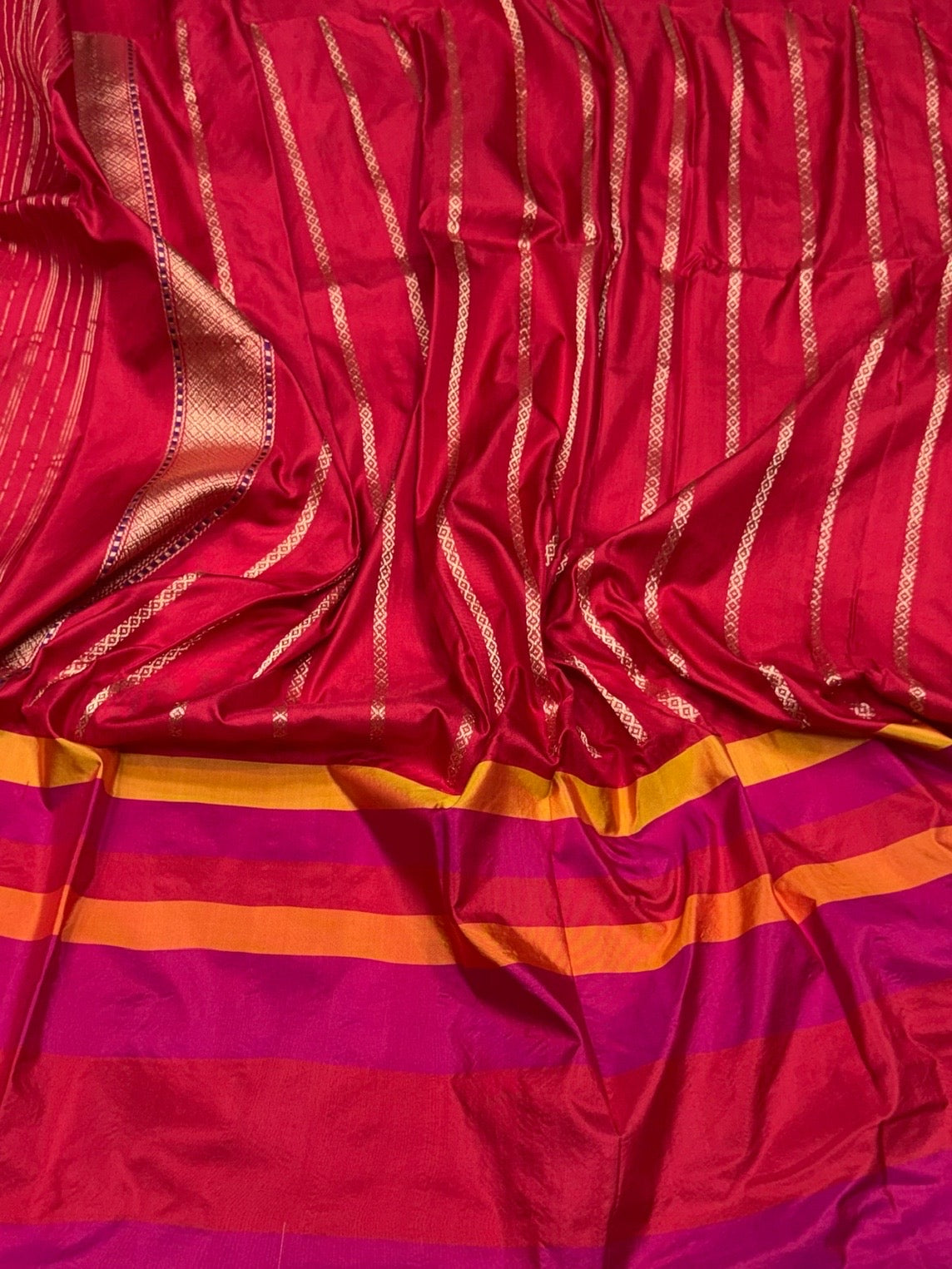 Powder Pink Handwoven Ektara Pure Banarasi Silk Saree