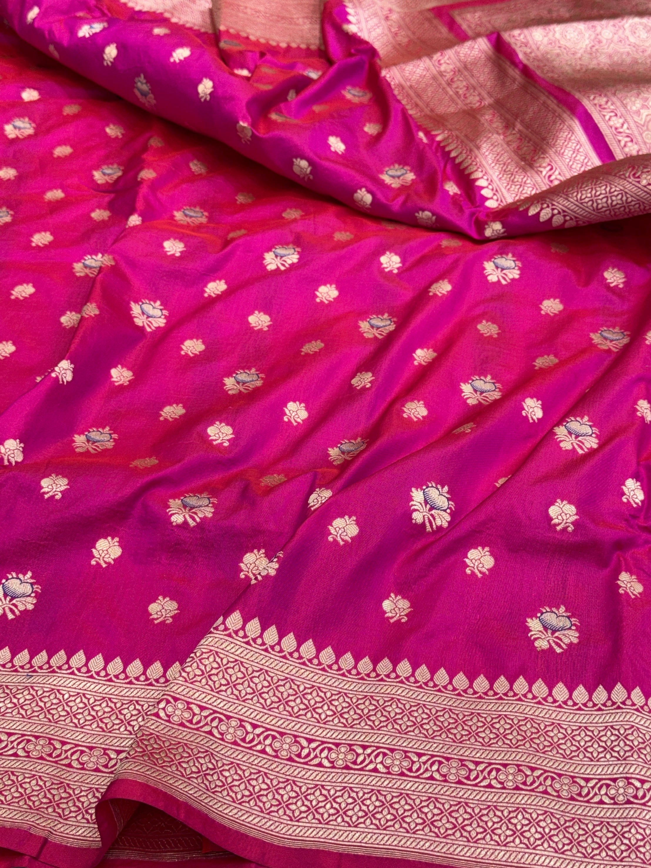 Banarasi Minakari Pure Katan Silk Saree | Pure Silk | Minakari Work | Cutwork Technique | Banarasi Katan Silk Saree