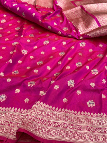 Banarasi Minakari Pure Katan Silk Saree | Pure Silk | Minakari Work | Cutwork Technique | Banarasi Katan Silk Saree