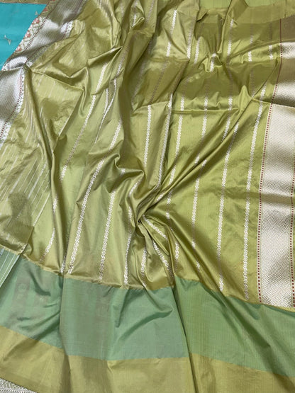 Sea Green Handwoven Pure Organza Silk Saree
