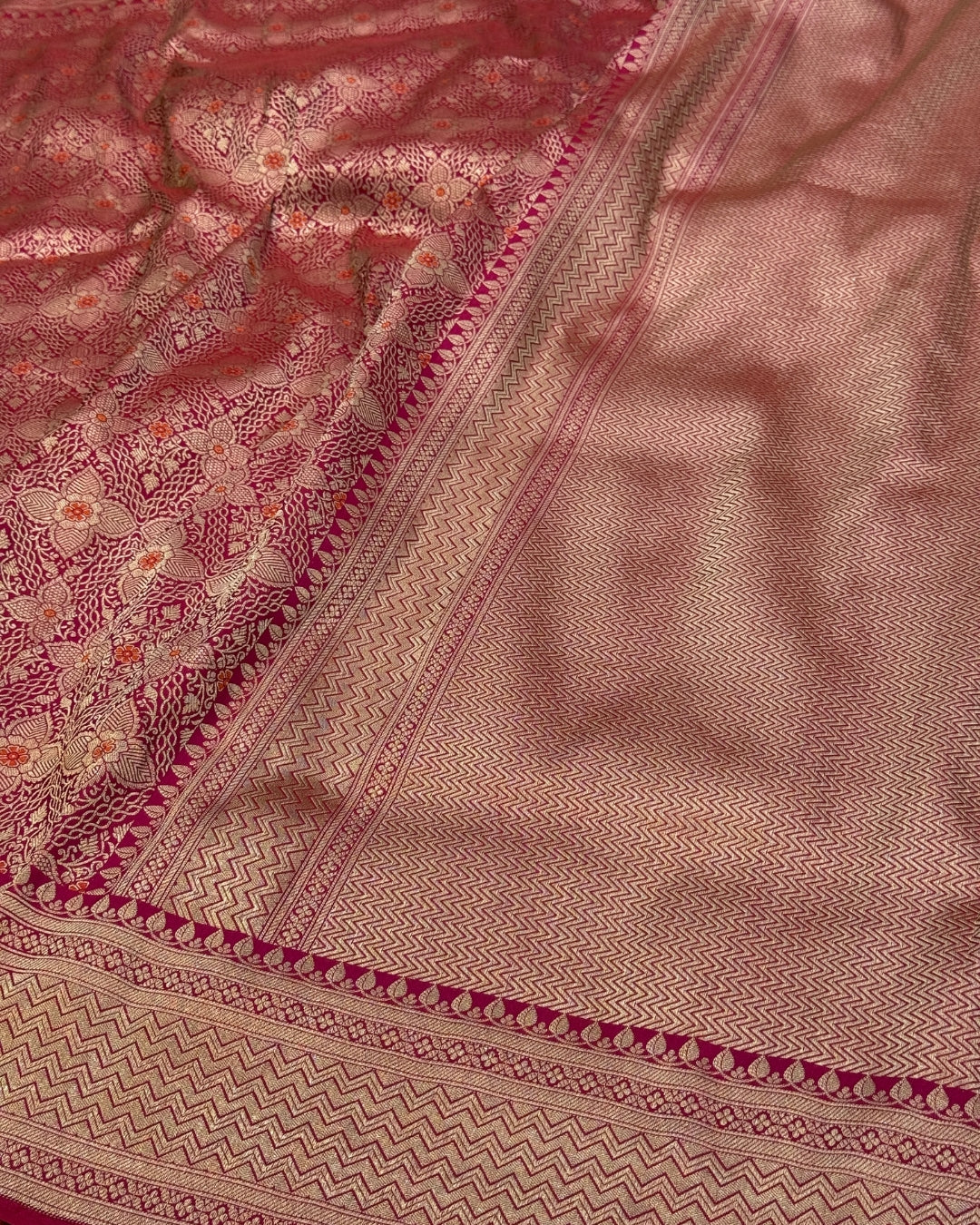 Banarasi Minakari Pure Katan Silk Brocade Saree – Rich Traditional Brocade Weave