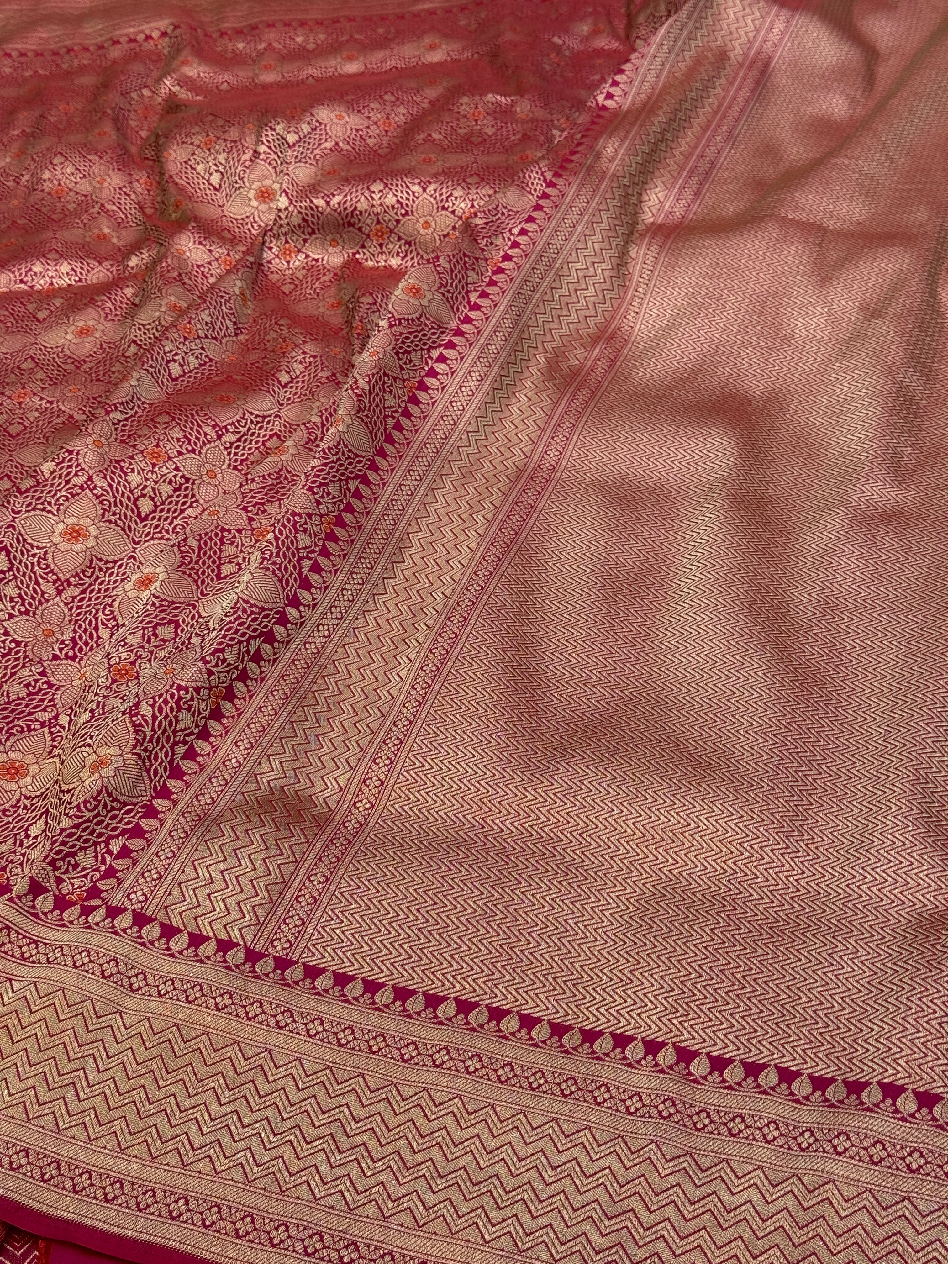 Banarasi Minakari Pure Katan Silk Brocade Saree – Rich Traditional Brocade Weave