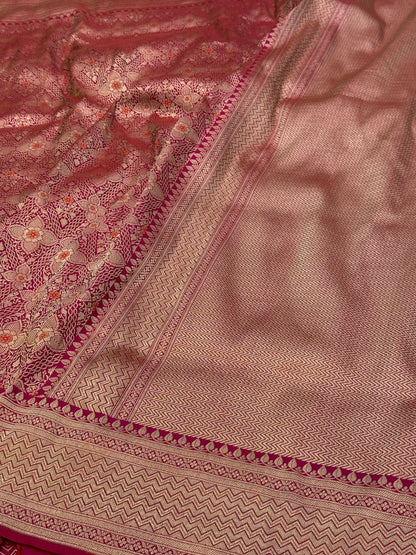 Banarasi Minakari Pure Silk Brocade Saree