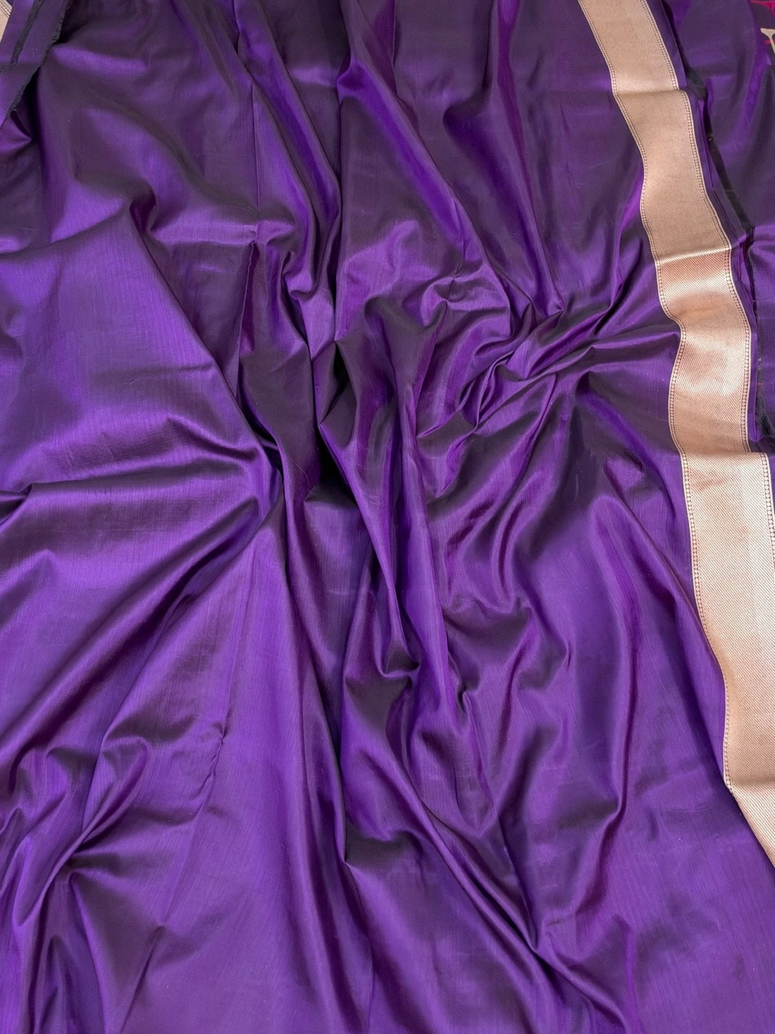 Purple Minakari Banarasi Pure Katan Silk Saree