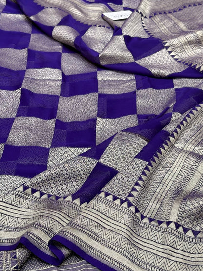 Banarasi Pure Chiffon Georgette Saree