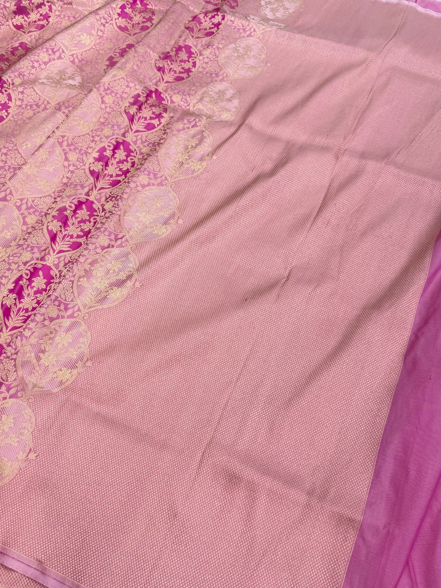 Banarasi Minakari Pure Silk Brocade Saree | 100% Pure Katan Silk Handwoven in Banaras